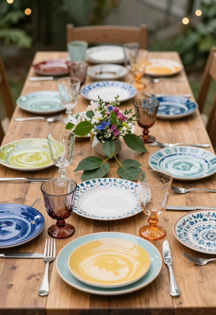16 Engagement Party Decoration Ideas That Look Stylish on Any Budget 15. Eclectic Mix of Tableware 0