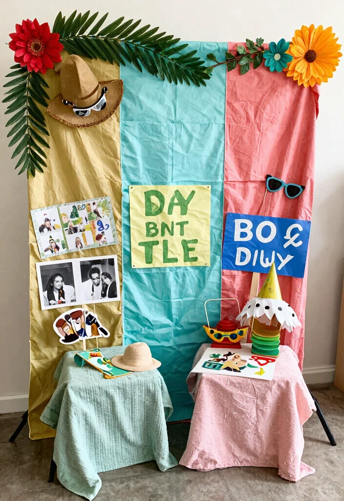 16 Engagement Party Decoration Ideas That Look Stylish on Any Budget 7. DIY Photo Booth with Eco Friendly Props 0
