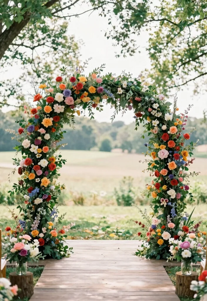 16 Outdoor Wedding Decoration Ideas for Natural and Open Venues 1. Enchanted Floral Arches 0