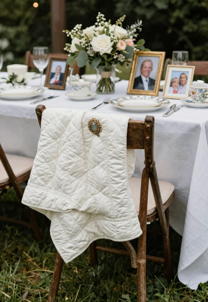 16 Outdoor Wedding Decoration Ideas for Natural and Open Venues 13. Personal Touches with Family Heirlooms 0