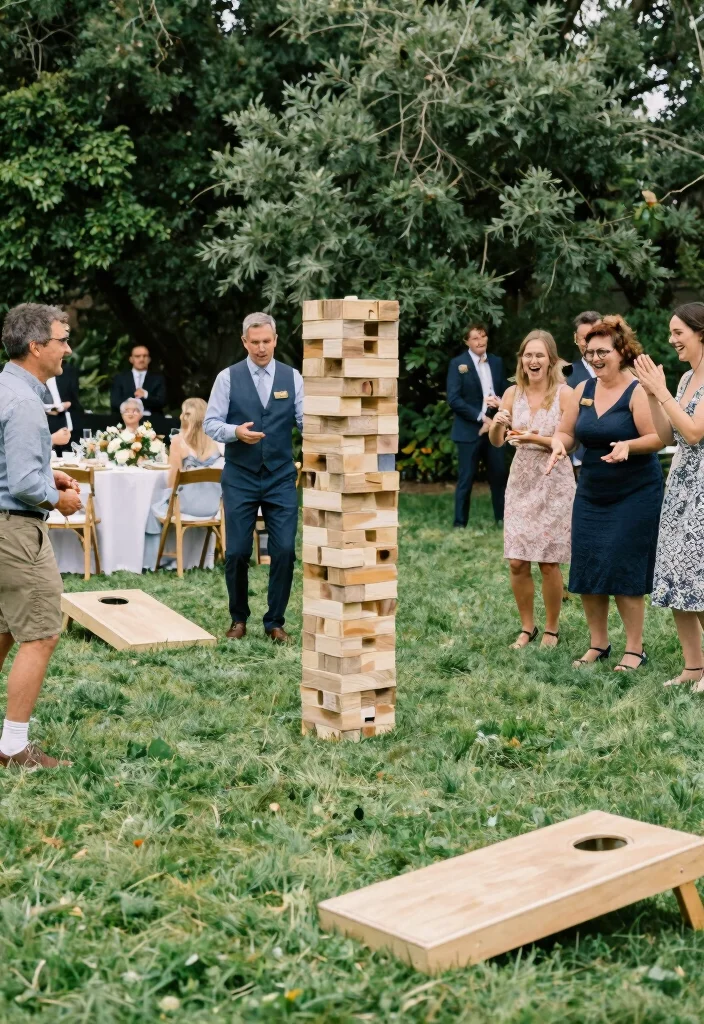 16 Outdoor Wedding Decoration Ideas for Natural and Open Venues 16. Fun Lawn Games 0