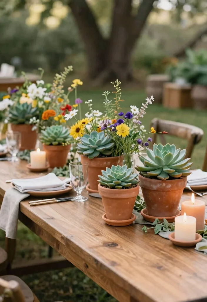 16 Outdoor Wedding Decoration Ideas for Natural and Open Venues 8. Earthy Terracotta Accents 0