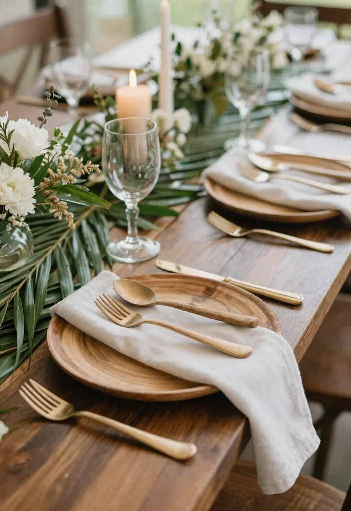 16 Table Decoration Ideas for Weddings That Work for Any Theme 3. Biodegradable Tableware 0