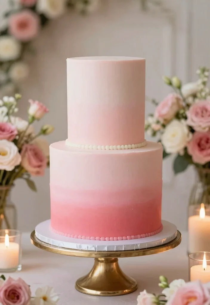 16 Wedding Cake Design Ideas That Look Elegant and Timeless 30 16 Wedding Cake Design Ideas That Look Elegant and Timeless 10. Ombre Cakes 0
