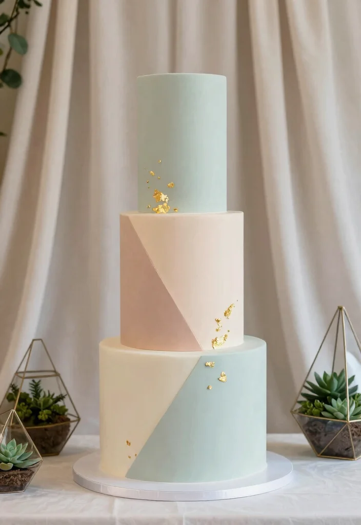 16 Wedding Cake Design Ideas That Look Elegant and Timeless 12 16 Wedding Cake Design Ideas That Look Elegant and Timeless 2. Geometric Cake Designs 0