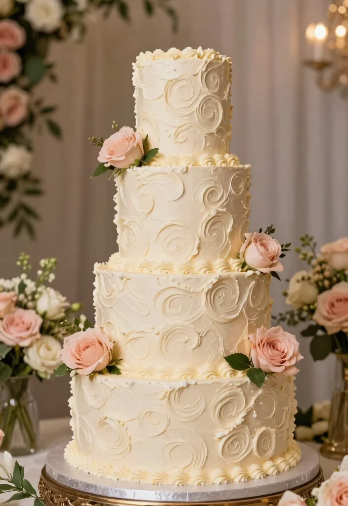 16 Wedding Cake Design Ideas That Look Elegant and Timeless 25 16 Wedding Cake Design Ideas That Look Elegant and Timeless 5. Textured Buttercream Cakes 0