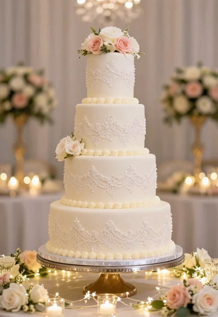 16 Wedding Cake Design Ideas That Look Elegant and Timeless 28 16 Wedding Cake Design Ideas That Look Elegant and Timeless 8. Classic Tiered Cakes 0