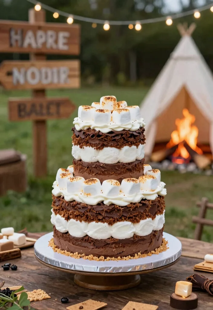 16 Wedding Cake Ideas That Fit Any Wedding Theme 56 16 Wedding Cake Ideas That Fit Any Wedding Theme 16. Smores Cake 0