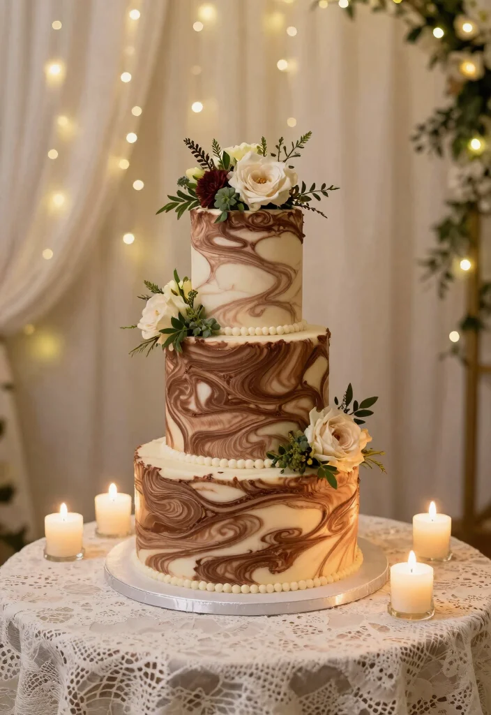 16 Wedding Cake Ideas That Fit Any Wedding Theme 2 16 Wedding Cake Ideas That Fit Any Wedding Theme 2. Elegant Marble Cake 0