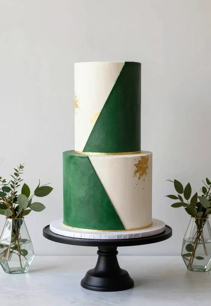 16 Wedding Cake Ideas That Fit Any Wedding Theme 25 16 Wedding Cake Ideas That Fit Any Wedding Theme 5. Modern Geometric Cake 0