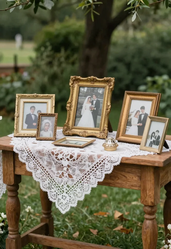 16 Wedding Ceremony Decoration Ideas for Every Wedding Style 11. Personal Touches with Family Heirlooms 0