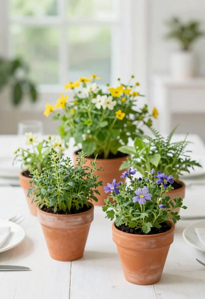 16 Wedding Ceremony Decoration Ideas for Every Wedding Style 4. Potted Plant Centerpieces 0