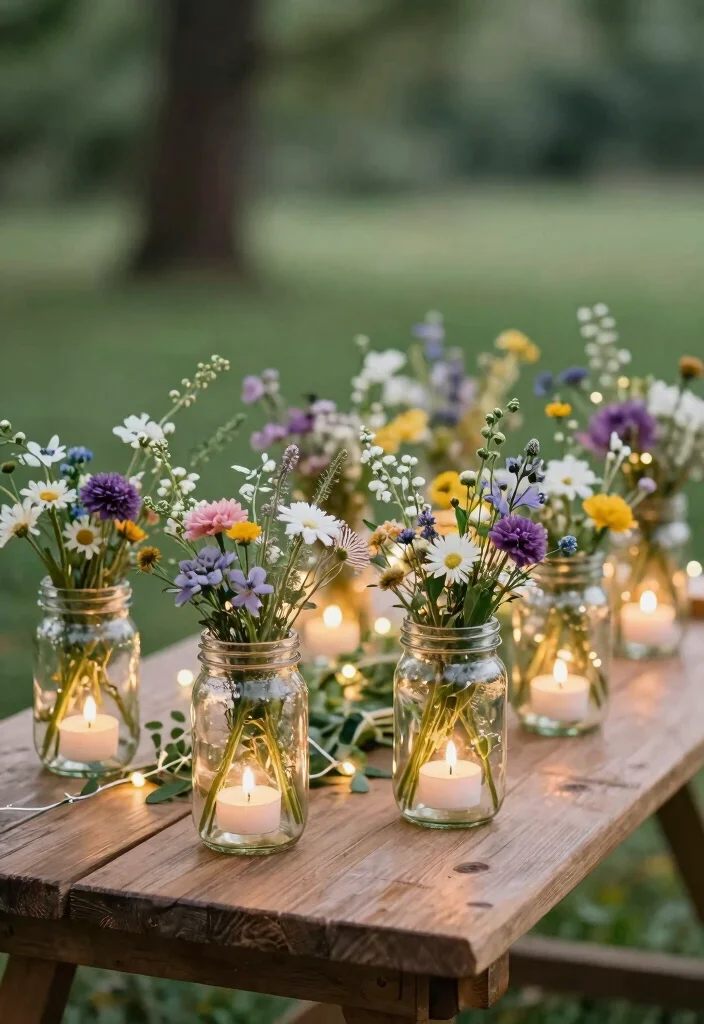 16 Wedding Ceremony Decoration Ideas for Every Wedding Style 6. Upcycled Glass Jar Decor 0
