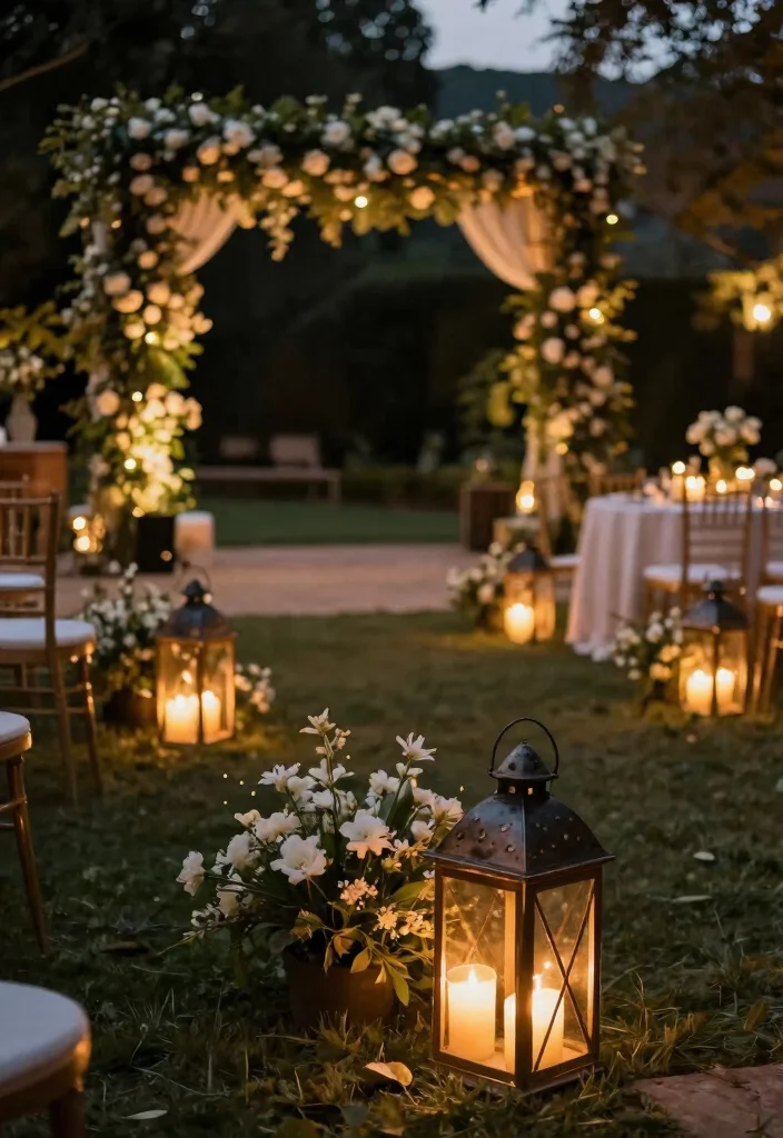 16 Wedding Ceremony Decoration Ideas for Every Wedding Style 8. Lanterns for Lighting 0