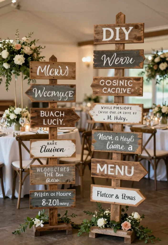 16 Wedding Reception Decoration Ideas Guests Will Truly Remember 11. DIY Signage 0