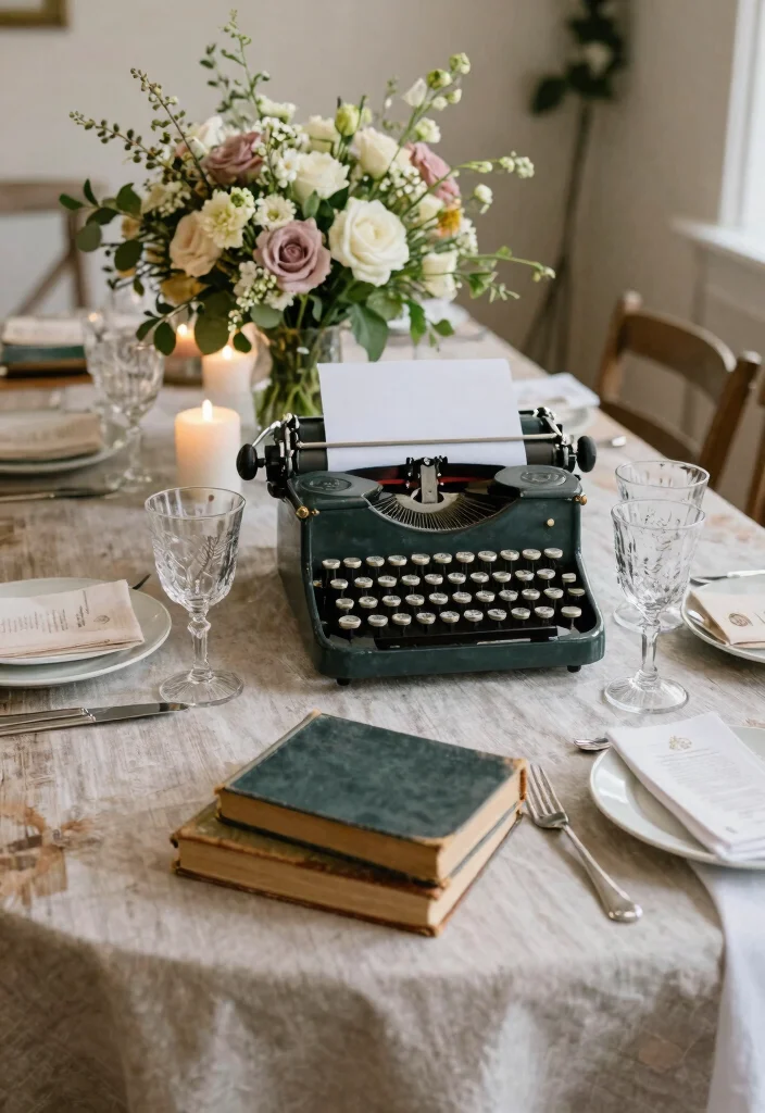 16 Wedding Table Decoration Ideas That Feel Elegant and Practical 16. Repurposed Antique Items 0