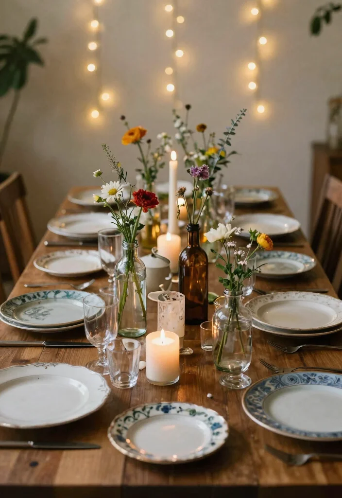 16 Wedding Table Decoration Ideas That Feel Elegant and Practical 3. Upcycled Decor 0