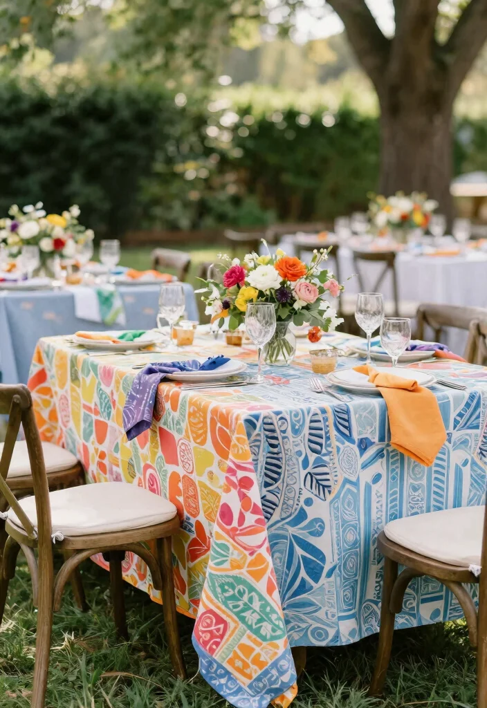 16 Wedding Venue Decoration Ideas That Set the Perfect Mood 11. Colorful Table Linens 0