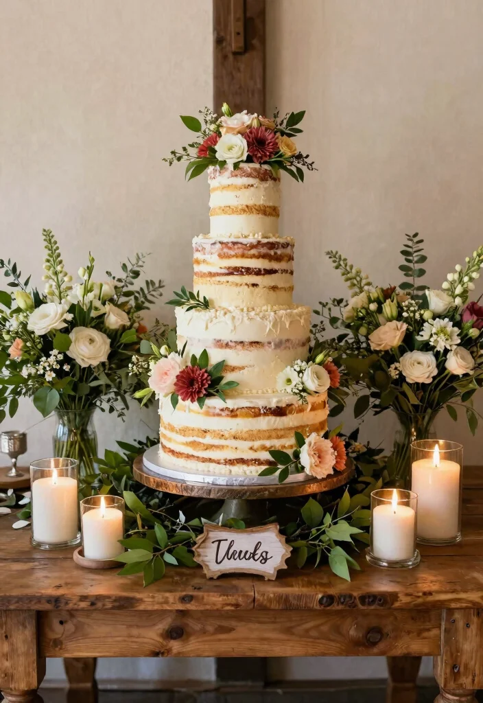 16 Wedding Venue Decoration Ideas That Set the Perfect Mood 14. Custom Cake Displays 0