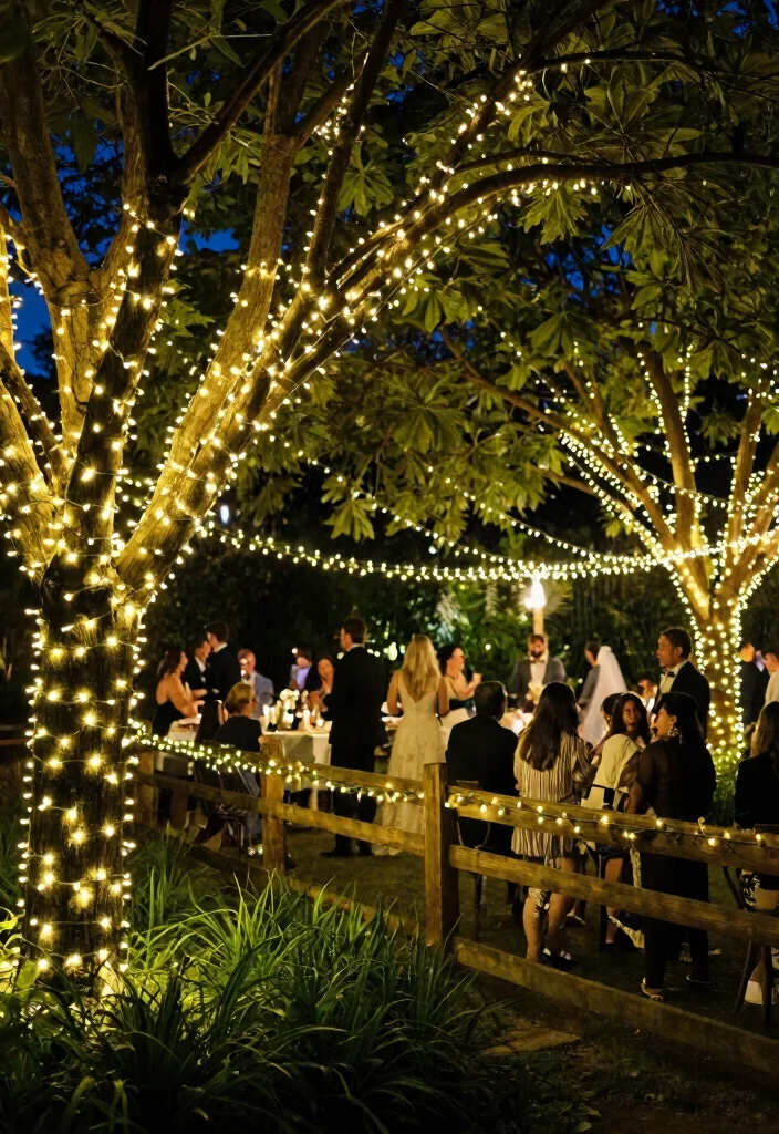 16 Wedding Venue Decoration Ideas That Set the Perfect Mood 2. Twinkling Fairy Lights 0