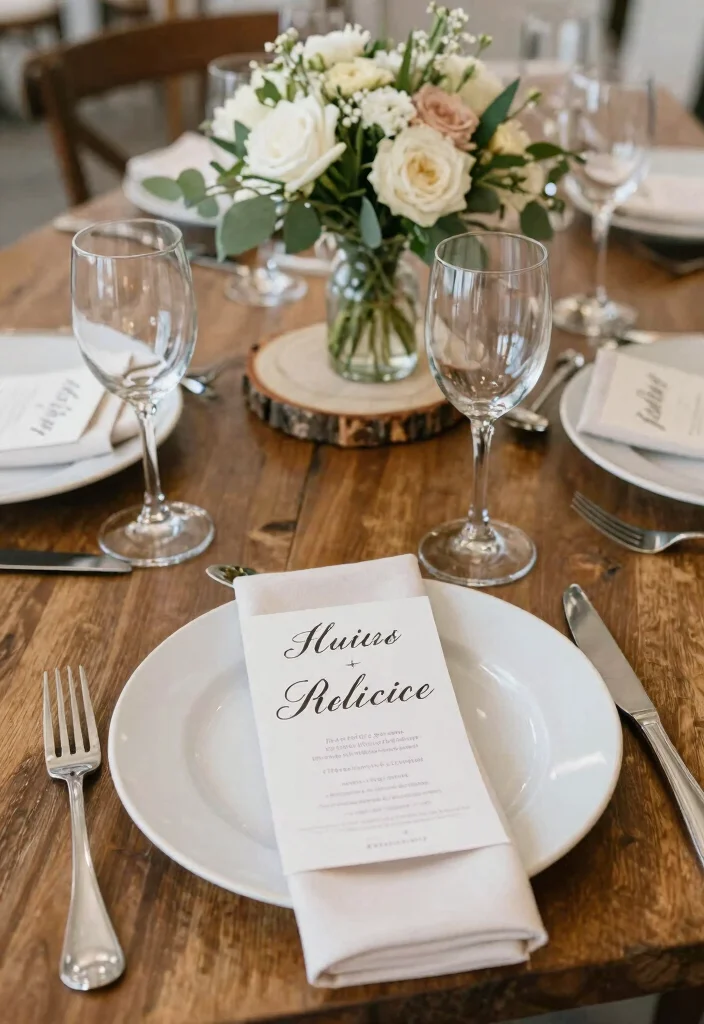 16 Wedding Venue Decoration Ideas That Set the Perfect Mood 6. Personalized Table Settings 0