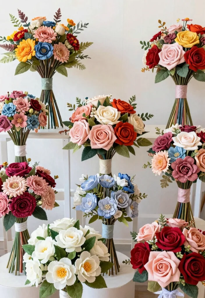 18 Wedding Decoration Ideas on a Budget That Still Look Expensive 14. Fabric Flowers 0