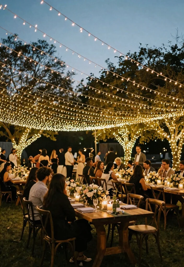 18 Wedding Decoration Ideas on a Budget That Still Look Expensive 4. Fairy Light Canopies 0