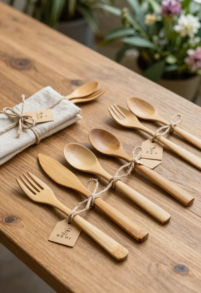 18 Wedding Favor Ideas Guests Will Actually Keep and Use 13. Bamboo Utensil Sets 0