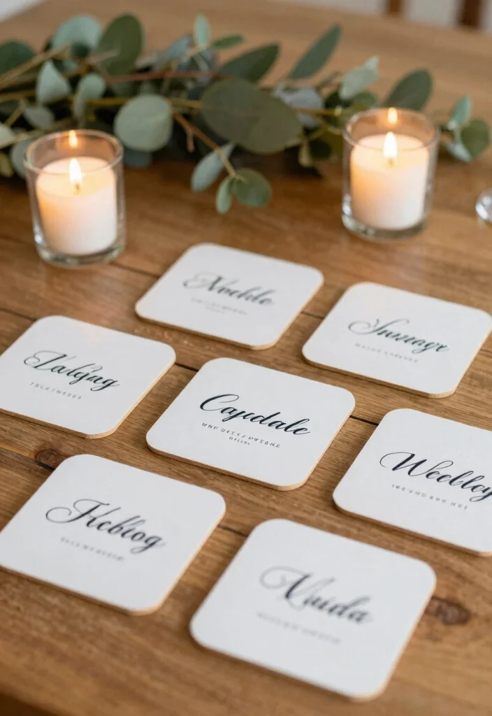 18 Wedding Favor Ideas Guests Will Actually Keep and Use 9. Customized Coasters 0