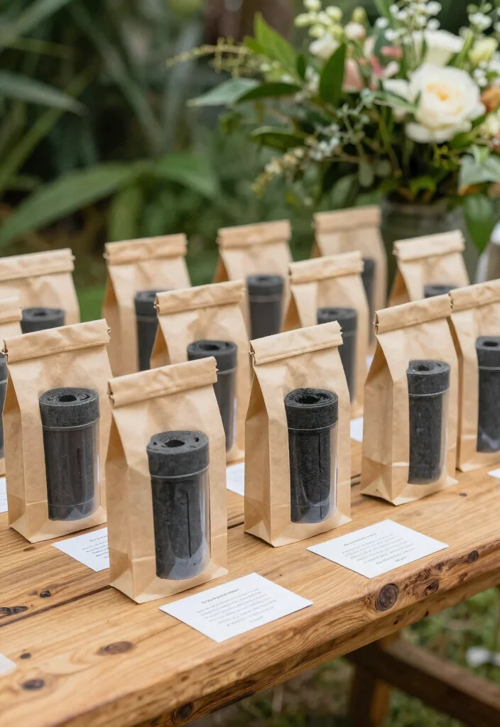 18 Wedding Favor Ideas for Guests That Feel Useful and Memorable 16. Eco Friendly Charcoal Water Filters 0
