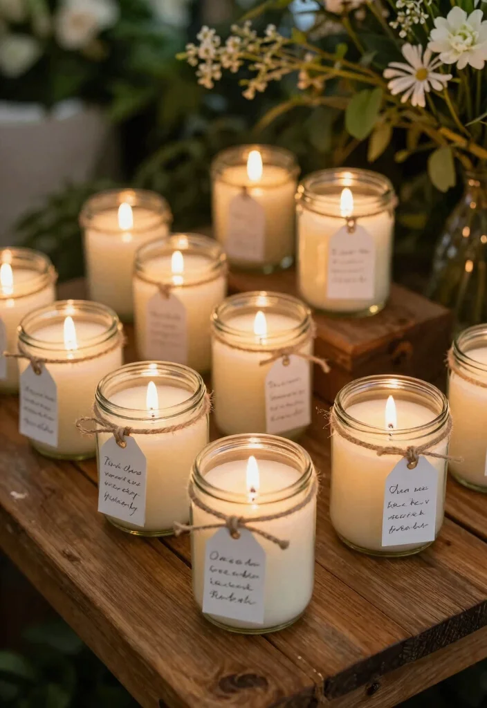 18 Wedding Favor Ideas for Guests That Feel Useful and Memorable 2. Hand Poured Beeswax Candles 0