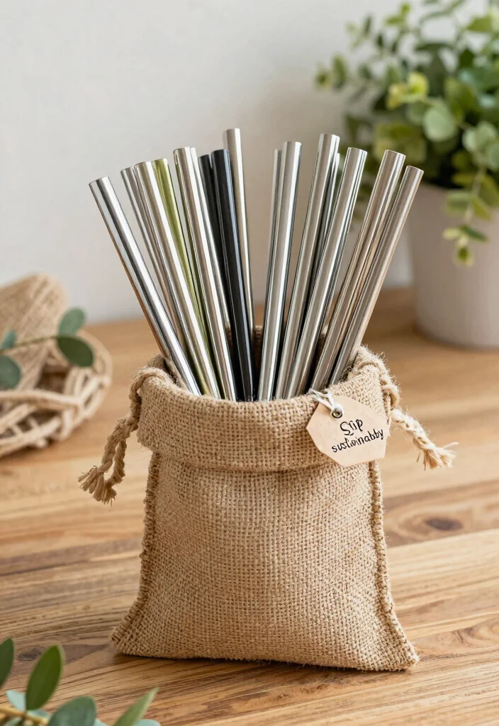 18 Wedding Favor Ideas for Guests That Feel Useful and Memorable 4. Reusable Stainless Steel Straws 0