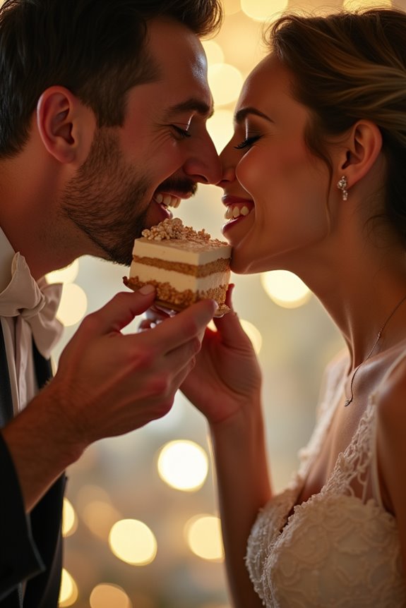 cake feeding reveals partnership dynamics