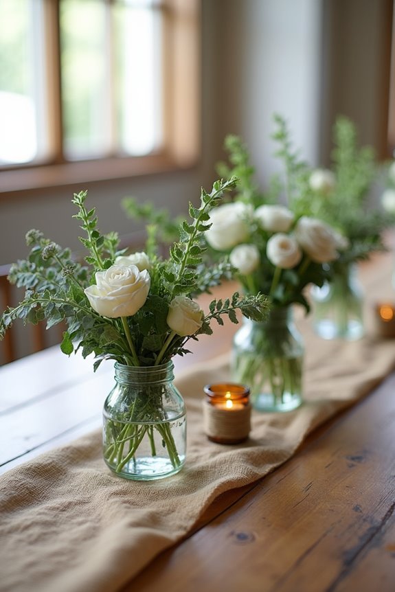 5 DIY Wedding Table Decorations You Can Do Yourself on a Budget 2 cheap flowers and greenery centerpiece ideas