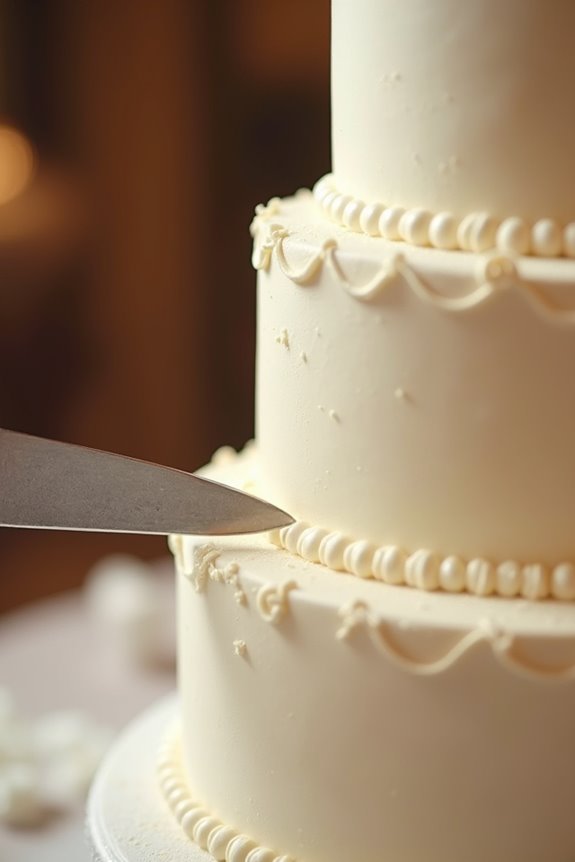 clean bottom tier with precise cuts