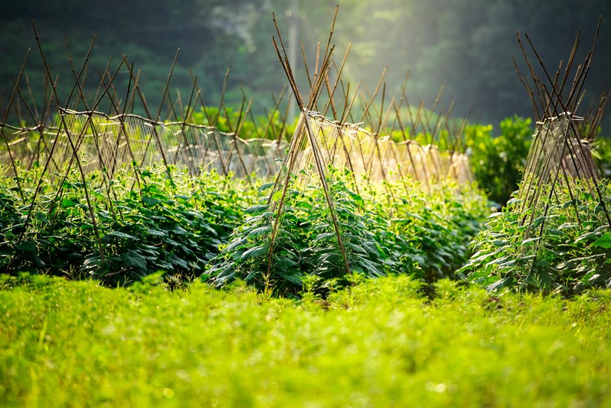 cucumber trellis height and build
