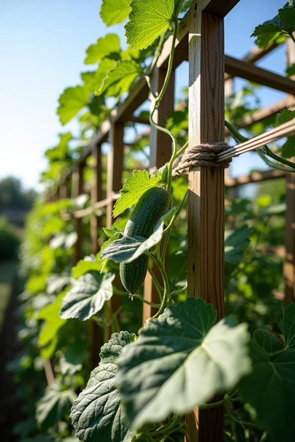 cucumbers need taller trellis