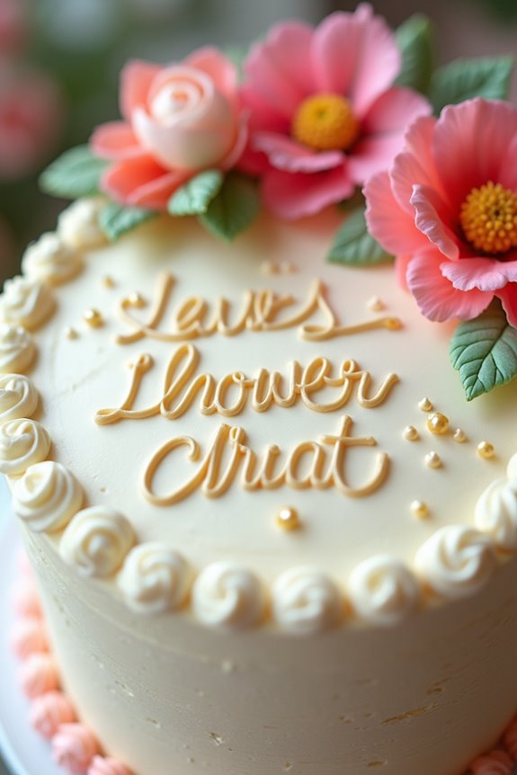 7 Sweet Messages to Write on a Bridal Shower Cake 2 her story future tomorrows celebrated