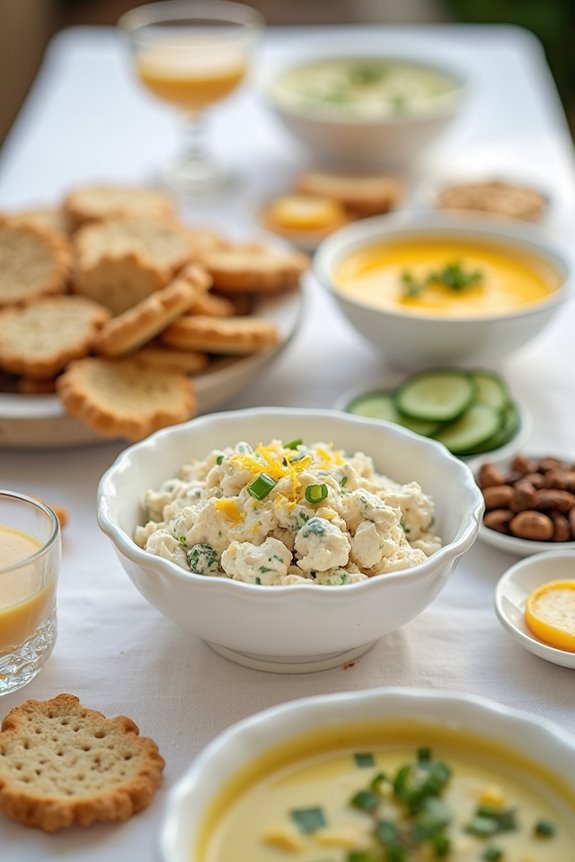 light soups complement chicken salad