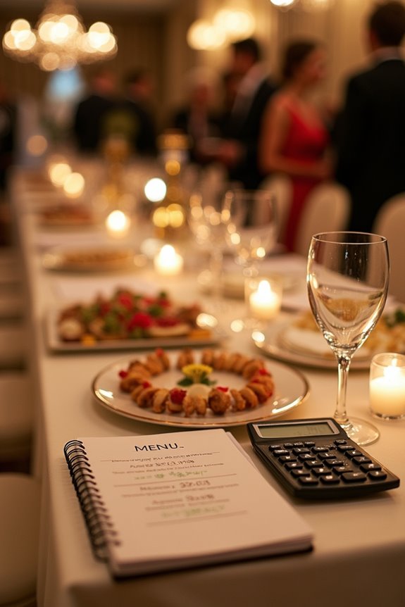 venue and catering costs breakdown