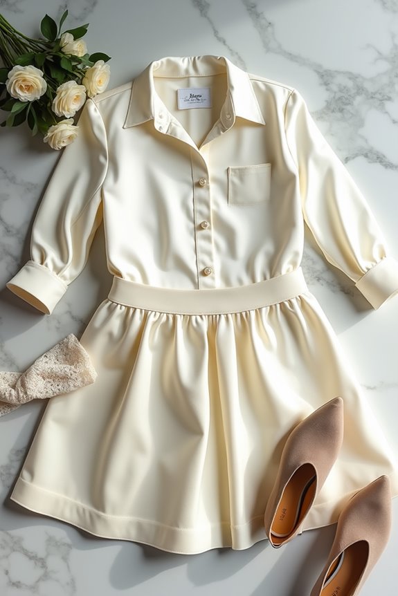 white shower outfit with smart layering